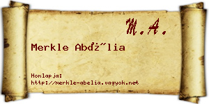 Merkle Abélia névjegykártya